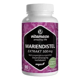 MARIENDISTEL 500 mg ekstrakt høydosert vegansk Kps, 90 stk