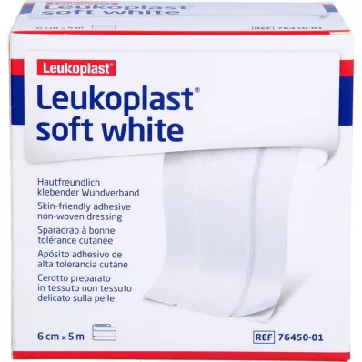 LEUKOPLAST myk hvit gips 6 cm x5 m rull, 1 stk