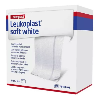 LEUKOPLAST myk hvit gips 6 cm x5 m rull, 1 stk