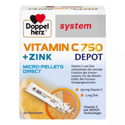 Doppelherz Vitamin C 750 Depotsystem pellets, 20 stk Doppelherz Vitamin C 750 Depotsystem pellets, 20 stk