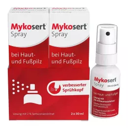 MYKOSERT Spray mot hud- og fotsopp, 2X30 ml