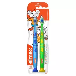 ELMEX Duo-pakke med 2 stk. tannbørster for barn