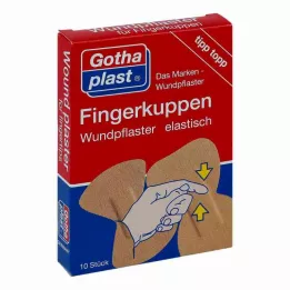 GOTHAPLAST Elastisk sårplaster for fingertupper, 2 størrelser, 10 stk