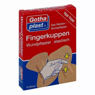 GOTHAPLAST Elastisk sårplaster for fingertupper, 2 størrelser, 10 stk