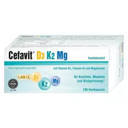 CEFAVIT D3 K2 Mg 4000 IE harde kapsler, 100 stk