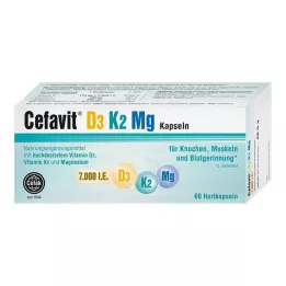 CEFAVIT D3 K2 Mg 7000 IE harde kapsler, 60 stk