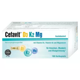 CEFAVIT D3 K2 Mg 7000 IE harde kapsler, 100 stk