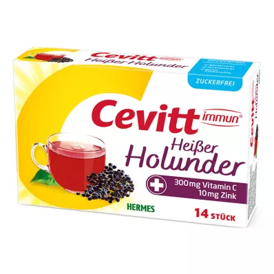 Cevitt immune varme hyllebær sukkerfrie granulat, 14 stk