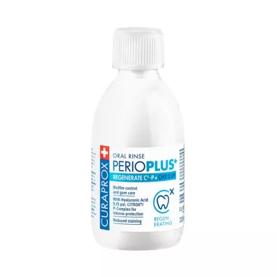 CURAPROX perio Plus+ Regenerate munnskyllevann.CHX 0,09 %, 200 ml