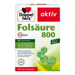 DOPPELHERZ Folsyre 800 depottabletter, 60 stk