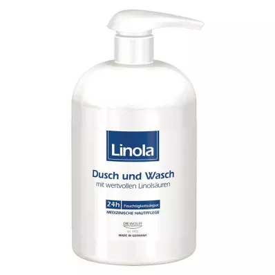 LINOLA Dusj og vask med dispenser, 500 ml LINOLA Dusj og vask med dispenser, 500 ml