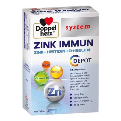 DOPPELHERZ Zink Immune Depot system tabletter, 100 stk DOPPELHERZ Zink Immune Depot system tabletter, 100 stk