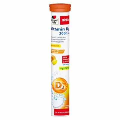 Doppelherz Vitamin D3 2000 IE brusetabletter, 15 stk Doppelherz Vitamin D3 2000 IE brusetabletter, 15 stk