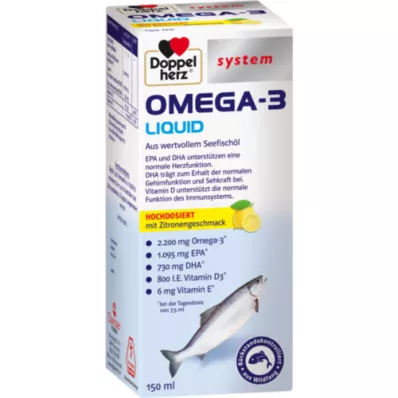 DOPPELHERZ Omega-3 flytende system, 150 ml