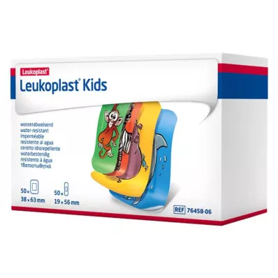 LEUKOPLAST barnestrimler 38x63mm/19x56mm hver 50 stk, 100 stk