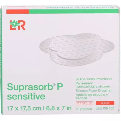 SUPRASORB P sensitive PU-Schaumv.sacr.bor.17x17,5, 10 stk