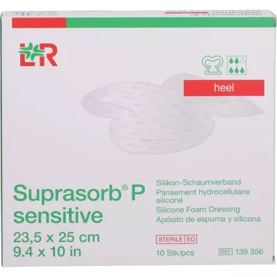 SUPRASORB P sensitiv PU-Schaumv.hæl bor.23,5x25, 10 stk