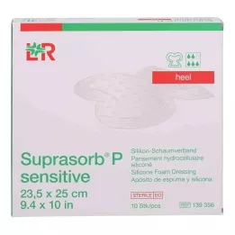 SUPRASORB P sensitiv PU-Schaumv.hæl bor.23,5x25, 10 stk
