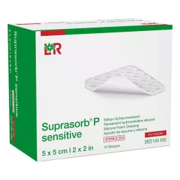 SUPRASORB P sensitive PU-Skum v.non-bor.5x5cm, 10 stk