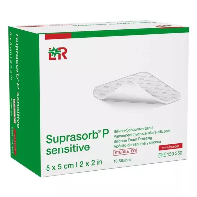 Suprasorb P sensitiv PU-skum ikke-bor 5x5cm, 10 stk Suprasorb P sensitiv PU-skum ikke-bor 5x5cm, 10 stk