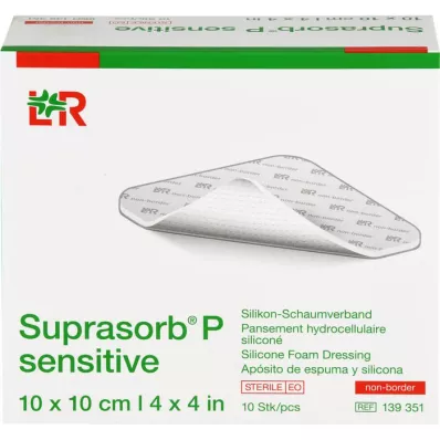 SUPRASORB P sensitive PU-Skum v.non-bor.10x10cm, 10 stk