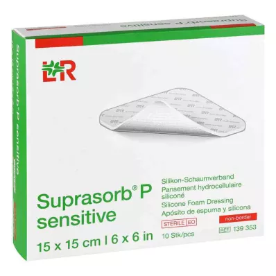 Suprasorb P sensitiv PU-skum ikke-bor 15x15cm, 10 stk