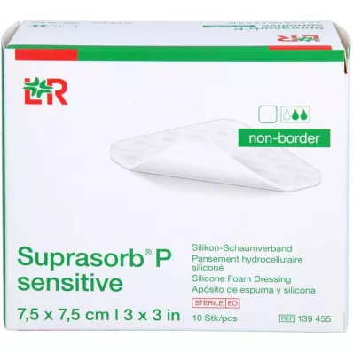 SUPRASORB P sensitive PU-Skum v.non-bor.7,5x7,5, 10 stk