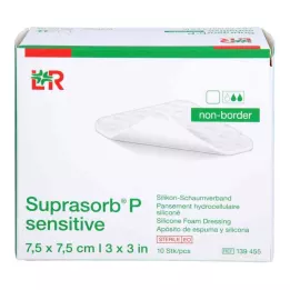 SUPRASORB P sensitive PU-Skum v.non-bor.7,5x7,5, 10 stk