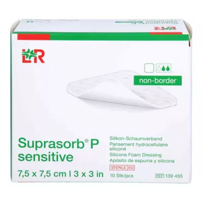 SUPRASORB P sensitive PU-Skum v.non-bor.7,5x7,5, 10 stk