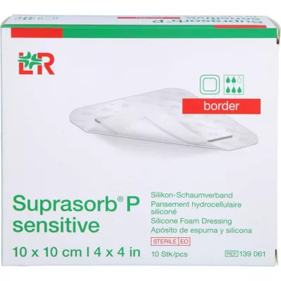 SUPRASORB P sensitive PU-Skumkant 10x10cm, 10 stk
