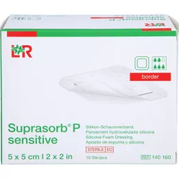 SUPRASORB P sensitive PU-Skumkant 5x5cm, 10 stk