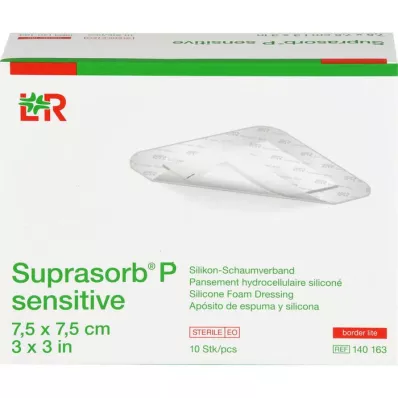 SUPRASORB P sensitive PU-Schaumv.bor.lite 7,5x7,5, 10 stk
