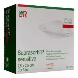 SUPRASORB P sensitive PU-Schaumv.bor.lite 7,5x7,5, 10 stk