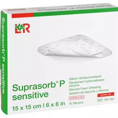 SUPRASORB P sensitive PU-Skum v.bor.lite 15x15cm, 10 stk
