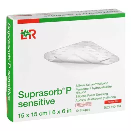 SUPRASORB P sensitive PU-Skum v.bor.lite 15x15cm, 10 stk