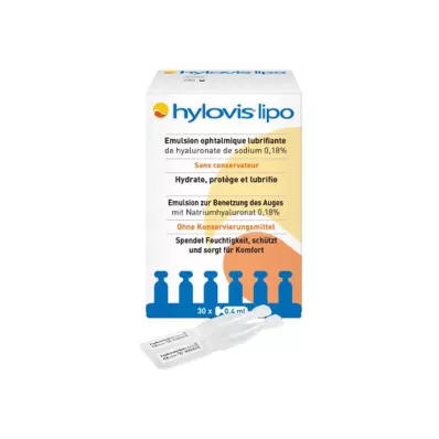 Hylovis lipo øyedråper, 30X0,4 ml Hylovis lipo øyedråper, 30X0,4 ml
