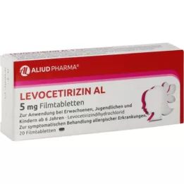 LEVOCETIRIZIN AL 5 mg filmdrasjerte tabletter, 20 stk