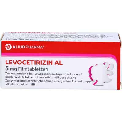 LEVOCETIRIZIN AL 5 mg filmdrasjerte tabletter, 50 stk