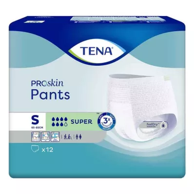 TENA Bukser Super S engangsbukser for inkontinens, 12 stk TENA Bukser Super S engangsbukser for inkontinens, 12 stk