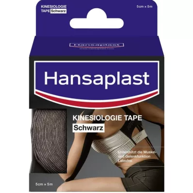 HANSAPLAST Sport Kinesiology Tape 5 cmx5 m svart, 1 stk