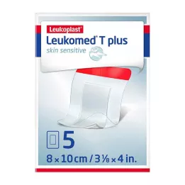 LEUKOMED T plus hudsensitiv steril 8x10 cm, 5 stk