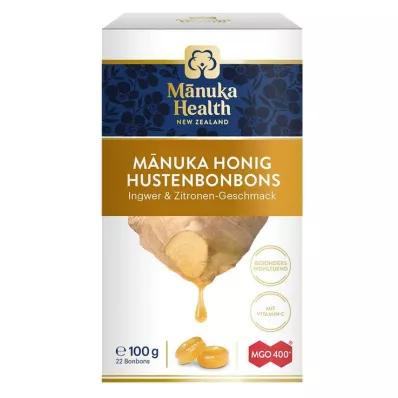 MANUKA HEALTH MGO 400+ Ingefær-sitron sugetabletter, 100 g