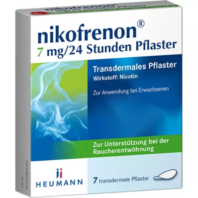 NIKOFRENON 7 mg/24 timer depotplaster, 7 stk