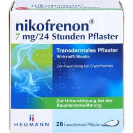 NIKOFRENON 7 mg/24 timer depotplaster, 28 stk