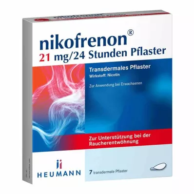 NIKOFRENON 21 mg/24 timer depotplaster, 7 stk NIKOFRENON 21 mg/24 timer depotplaster, 7 stk