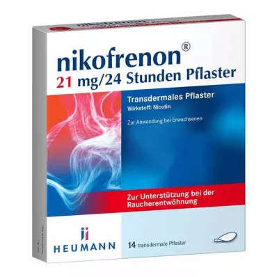 NIKOFRENON 21 mg/24 timer depotplaster, 14 stk NIKOFRENON 21 mg/24 timer depotplaster, 14 stk