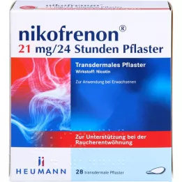 NIKOFRENON 21 mg/24 timer depotplaster, 28 stk