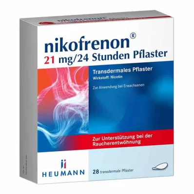 NIKOFRENON 21 mg/24 timer depotplaster, 28 stk NIKOFRENON 21 mg/24 timer depotplaster, 28 stk