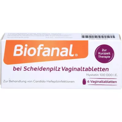 BIOFANAL for vaginal mykose 100 000 IE vaginaltablett, 6 stk