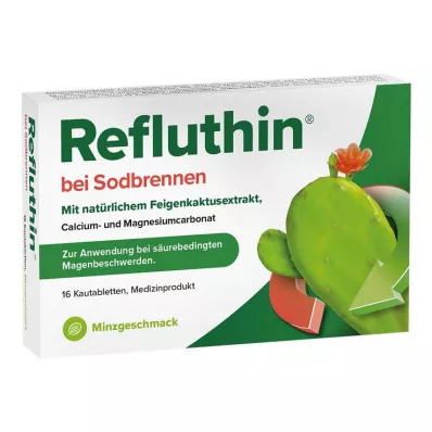 Refluthin for halsbrann tyggetabletter mynte, 16 stk